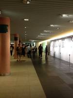 500-metre-long underground walkways, Chikaho, where Senseless Drawings are being installed.